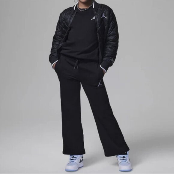 Nike Jordan Girls Icon Play Open Pants Trousers - Picture 2 of 11